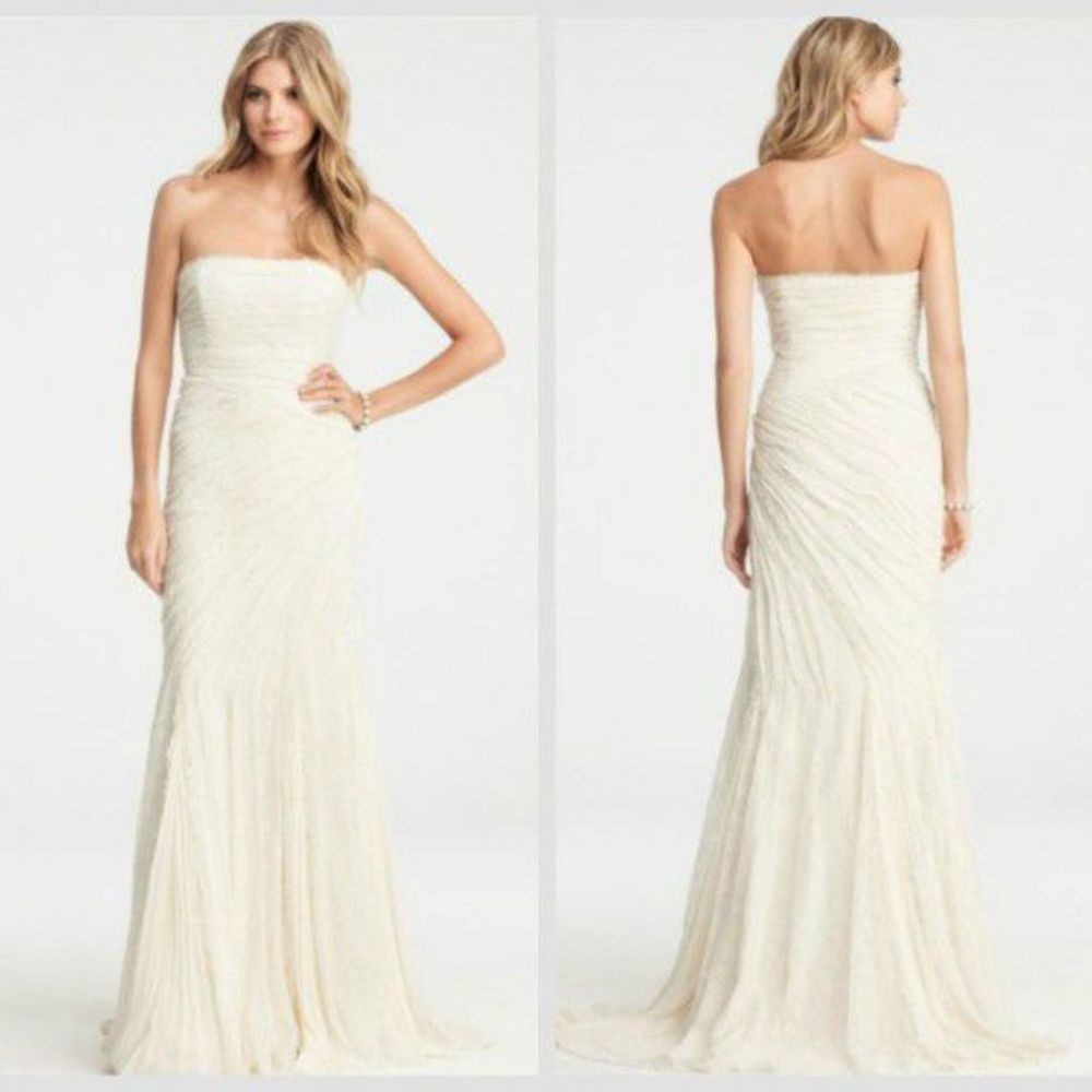 NWT Ann Taylor Jasmine Strapless Lace Wedding Gown
